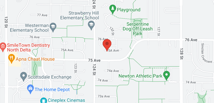 map of 12428 75A AVENUE